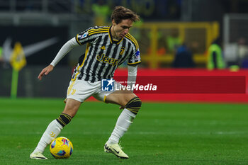 2024-02-04 - \Federico Chiesa of Juventus FC seen in action during Serie A 2023/24 football match between FC Internazionale and Juventus FC at Giuseppe Meazza Stadium, Milan, Italy on February 04, 2024 - INTER - FC INTERNAZIONALE VS JUVENTUS FC - ITALIAN SERIE A - SOCCER