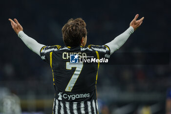 2024-02-04 - Federico Chiesa of Juventus FC reacts during Serie A 2023/24 football match between FC Internazionale and Juventus FC at Giuseppe Meazza Stadium, Milan, Italy on February 04, 2024 - INTER - FC INTERNAZIONALE VS JUVENTUS FC - ITALIAN SERIE A - SOCCER