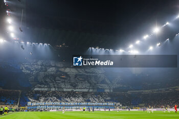 2024-02-04 - FC Internazionale supporters choreography during Serie A 2023/24 football match between FC Internazionale and Juventus FC at Giuseppe Meazza Stadium, Milan, Italy on February 04, 2024 - INTER - FC INTERNAZIONALE VS JUVENTUS FC - ITALIAN SERIE A - SOCCER