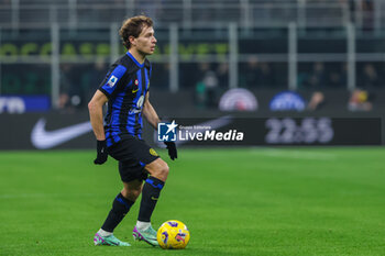 2024-02-04 - Nicolo Barella of FC Internazionale seen in action during Serie A 2023/24 football match between FC Internazionale and Juventus FC at Giuseppe Meazza Stadium, Milan, Italy on February 04, 2024 - INTER - FC INTERNAZIONALE VS JUVENTUS FC - ITALIAN SERIE A - SOCCER