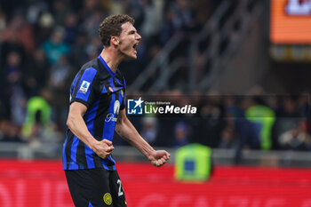 2024-02-04 - Benjamin Pavard of FC Internazionale celebrates during Serie A 2023/24 football match between FC Internazionale and Juventus FC at Giuseppe Meazza Stadium, Milan, Italy on February 04, 2024 - INTER - FC INTERNAZIONALE VS JUVENTUS FC - ITALIAN SERIE A - SOCCER