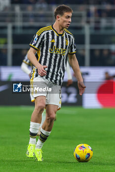 2024-02-04 - Kenan Yildiz of Juventus FC seen in action during Serie A 2023/24 football match between FC Internazionale and Juventus FC at Giuseppe Meazza Stadium, Milan, Italy on February 04, 2024 - INTER - FC INTERNAZIONALE VS JUVENTUS FC - ITALIAN SERIE A - SOCCER