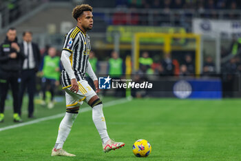 2024-02-04 - Weston McKennie of Juventus FC seen in action during Serie A 2023/24 football match between FC Internazionale and Juventus FC at Giuseppe Meazza Stadium, Milan, Italy on February 04, 2024 - INTER - FC INTERNAZIONALE VS JUVENTUS FC - ITALIAN SERIE A - SOCCER