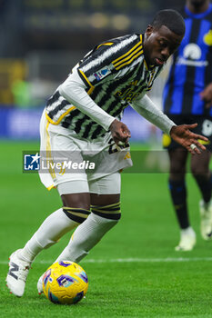 2024-02-04 - Timothy Weah of Juventus FC seen in action during Serie A 2023/24 football match between FC Internazionale and Juventus FC at Giuseppe Meazza Stadium, Milan, Italy on February 04, 2024 - INTER - FC INTERNAZIONALE VS JUVENTUS FC - ITALIAN SERIE A - SOCCER
