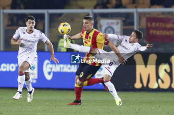 2024-02-02 - Nikola Krstovic (Lecce) in action against Maxime Lopez (ACF Fiorentina) - US LECCE VS ACF FIORENTINA - ITALIAN SERIE A - SOCCER