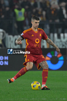 2024-02-05 - Gianluca Mancini (AS Roma);  during the Italian Football Championship League A 2023/2024 match between AS Roma vs Cagliari Calcio at the Olimpic Stadium in Rome on 07 January  2024. - AS ROMA VS CAGLIARI CALCIO - ITALIAN SERIE A - SOCCER
