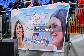 2024-02-10 - Striscione Morte Carlotta Dessi - CAGLIARI CALCIO VS SS LAZIO - ITALIAN SERIE A - SOCCER