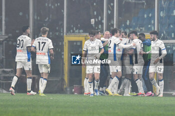 2024-02-11 - Atalanta celebrates second goal to make the score 1-2 during Italian Serie A TIM match between Genoa CFC vs Atalanta BC on 11 february 2024 at the Stadio Luigi Ferraris, Genova - GENOA CFC VS ATALANTA BC - ITALIAN SERIE A - SOCCER