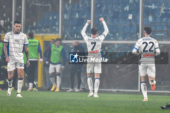 2024-02-11 - Teun Koopmeiners of Atalanta celebrates scoring his team's first goal to make the score 1-2 during Italian Serie A TIM match between Genoa CFC vs Atalanta BC on 11 february 2024 at the Stadio Luigi Ferraris, Genova - GENOA CFC VS ATALANTA BC - ITALIAN SERIE A - SOCCER