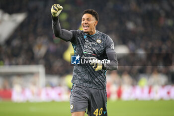 2024-02-12 - Maduka Okoye (Udinese Calcio) goalkeeper celebrates - JUVENTUS FC VS UDINESE CALCIO - ITALIAN SERIE A - SOCCER