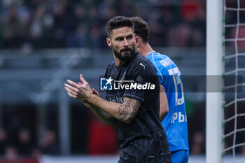 2024-02-11 - Olivier Giroud of AC Milan reacts during Serie A 2023/24 football match between AC Milan and SSC Napoli at San Siro Stadium, Milan, Italy on February 11, 2024 - AC MILAN VS SSC NAPOLI - ITALIAN SERIE A - SOCCER