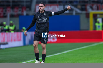 2024-02-11 - Davide Calabria of AC Milan gestures during Serie A 2023/24 football match between AC Milan and SSC Napoli at San Siro Stadium, Milan, Italy on February 11, 2024 - AC MILAN VS SSC NAPOLI - ITALIAN SERIE A - SOCCER