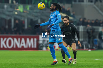 2024-02-11 - Andre Anguissa of SSC Napoli seen in action during Serie A 2023/24 football match between AC Milan and SSC Napoli at San Siro Stadium, Milan, Italy on February 11, 2024 - AC MILAN VS SSC NAPOLI - ITALIAN SERIE A - SOCCER