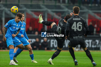 2024-02-11 - Theo Hernandez of AC Milan seen in action during Serie A 2023/24 football match between AC Milan and SSC Napoli at San Siro Stadium, Milan, Italy on February 11, 2024 - AC MILAN VS SSC NAPOLI - ITALIAN SERIE A - SOCCER
