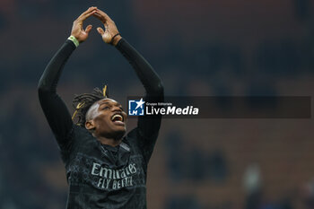 2024-02-11 - Rafael Leao of AC Milan celebrates the victory at the end of the match during Serie A 2023/24 football match between AC Milan and SSC Napoli at San Siro Stadium, Milan, Italy on February 11, 2024 - AC MILAN VS SSC NAPOLI - ITALIAN SERIE A - SOCCER