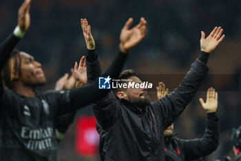2024-02-11 - Olivier Giroud of AC Milan celebrates the victory at the end of the match during Serie A 2023/24 football match between AC Milan and SSC Napoli at San Siro Stadium, Milan, Italy on February 11, 2024 - AC MILAN VS SSC NAPOLI - ITALIAN SERIE A - SOCCER
