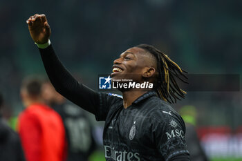 2024-02-11 - Rafael Leao of AC Milan celebrates the victory at the end of the match during Serie A 2023/24 football match between AC Milan and SSC Napoli at San Siro Stadium, Milan, Italy on February 11, 2024 - AC MILAN VS SSC NAPOLI - ITALIAN SERIE A - SOCCER
