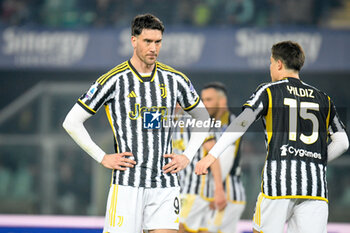 2024-02-17 - Juventus's Dusan Vlahovic portrait - HELLAS VERONA FC VS JUVENTUS FC - ITALIAN SERIE A - SOCCER