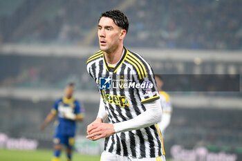 2024-02-17 - Juventus's Dusan Vlahovic portrait in action - HELLAS VERONA FC VS JUVENTUS FC - ITALIAN SERIE A - SOCCER