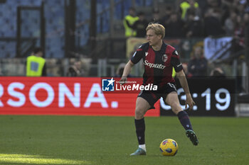 2024-02-18 - Victor Kristiansen of Bologna F.C. during the 25th day of the Serie A Championship between S.S. Lazio vs Bologna F.C. 1909, 18 February 2024 at the Olympic Stadium in Rome. - SS LAZIO VS BOLOGNA FC - ITALIAN SERIE A - SOCCER