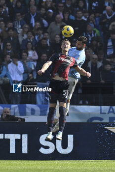2024-02-18 - Sam Beukema of Bologna F.C. and Valentin Castellanos of S.S. Lazio during the 25th day of the Serie A Championship between S.S. Lazio vs Bologna F.C. 1909, 18 February 2024 at the Olympic Stadium in Rome. - SS LAZIO VS BOLOGNA FC - ITALIAN SERIE A - SOCCER