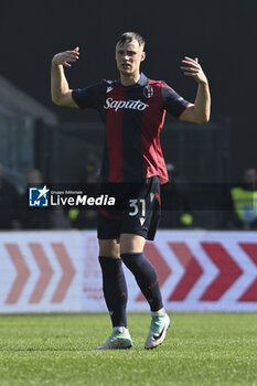 2024-02-18 - Sam Beukema of Bologna F.C. during the 25th day of the Serie A Championship between S.S. Lazio vs Bologna F.C. 1909, 18 February 2024 at the Olympic Stadium in Rome. - SS LAZIO VS BOLOGNA FC - ITALIAN SERIE A - SOCCER