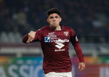 2024-02-16 - Raul Bellanova of Torino Fc celebrating after a goal during the Italia Serie A, football match between Torino Fc and Us Lecce on 16 February 2024 at Stadio Olimpico Grande Torino, Turin Italy. Photo Nderim Kaceli - TORINO FC VS US LECCE - ITALIAN SERIE A - SOCCER