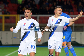 2024-02-25 - Lautaro Martinez of FC Inter celebrates after scoring a goal - US LECCE VS INTER - FC INTERNAZIONALE - ITALIAN SERIE A - SOCCER