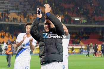 2024-02-25 - Lautaro Martinez of FC Inter applauds fans - US LECCE VS INTER - FC INTERNAZIONALE - ITALIAN SERIE A - SOCCER