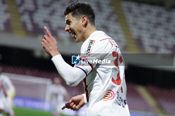 2024-02-24 - Monza’s Italian midfielder Matteo Pessina celebrates after scoring a goal during the Serie A football match between Unione Sportiva Salernitana vs Monza at the Arechi Stadium in Salerno on February 24, 2024. - US SALERNITANA VS AC MONZA - ITALIAN SERIE A - SOCCER