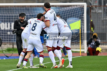 2024-03-03 - Cagliari Calcio's players celebrate after a goal - EMPOLI FC VS CAGLIARI CALCIO - ITALIAN SERIE A - SOCCER