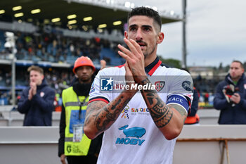 2024-03-03 - Cagliari Calcio's midfielder Alessandro Deiola celebrates the victory - EMPOLI FC VS CAGLIARI CALCIO - ITALIAN SERIE A - SOCCER