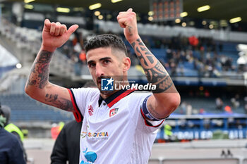 2024-03-03 - Cagliari Calcio's midfielder Alessandro Deiola celebrates the victory - EMPOLI FC VS CAGLIARI CALCIO - ITALIAN SERIE A - SOCCER