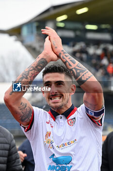 2024-03-03 - Cagliari Calcio's midfielder Alessandro Deiola celebrates the victory - EMPOLI FC VS CAGLIARI CALCIO - ITALIAN SERIE A - SOCCER