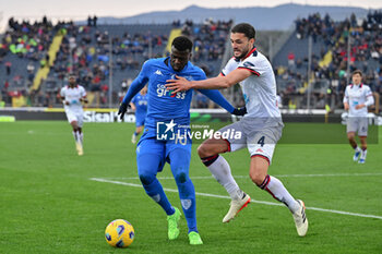 2024-03-03 - Empoli FC's forward M'Baye Niang against Cagliari Calcio's defender Alberto Dossena - EMPOLI FC VS CAGLIARI CALCIO - ITALIAN SERIE A - SOCCER