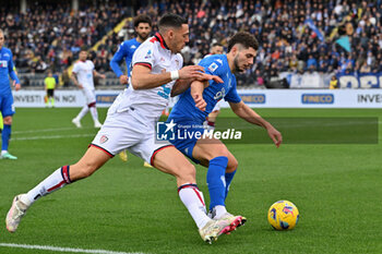 2024-03-03 - Cagliari Calcio's defender Gabriele Zappa against Empoli FC's defender Liberato Cacace - EMPOLI FC VS CAGLIARI CALCIO - ITALIAN SERIE A - SOCCER