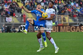 2024-03-03 - Empoli FC's forward Nicolo Cambiaghi against Cagliari Calcio's defender Jerry Mina - EMPOLI FC VS CAGLIARI CALCIO - ITALIAN SERIE A - SOCCER