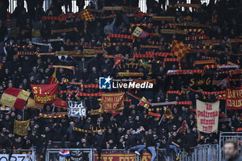 2024-03-03 - Supporters of U.S. Lecce during the 27th day of the Serie A Championship between Frosinone Calcio vs U.S. Lecce, 3 March 2024 at the Benito Stirpe Stadium, Frosinone, Italy. - FROSINONE CALCIO VS US LECCE - ITALIAN SERIE A - SOCCER