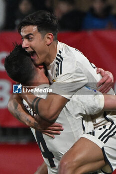 2024-03-02 - Paulo Dybala of AS Roma and Lorenzo Pellegrini of AS Roma celebrating after a goal during the Italian Serie A football match between AC Monza and Inter AC Roma on 2 of March 2024 at U-Power stadium in Monza, Italy. Photo Tiziano Ballabio - AC MONZA VS AS ROMA - ITALIAN SERIE A - SOCCER