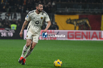 2024-03-02 - Bryan Cristante of AS Roma celebrating after a goal during the Italian Serie A football match between AC Monza and Inter AC Roma on 2 of March 2024 at U-Power stadium in Monza, Italy. Photo Tiziano Ballabio - AC MONZA VS AS ROMA - ITALIAN SERIE A - SOCCER