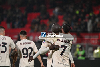 2024-03-02 - Romelu Lukaku of AS Roma celebrating after a goal during the Italian Serie A football match between AC Monza and Inter AC Roma on 2 of March 2024 at U-Power stadium in Monza, Italy. Photo Tiziano Ballabio - AC MONZA VS AS ROMA - ITALIAN SERIE A - SOCCER