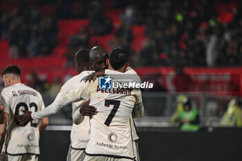 2024-03-02 - Romelu Lukaku of AS Roma celebrating after a goal during the Italian Serie A football match between AC Monza and Inter AC Roma on 2 of March 2024 at U-Power stadium in Monza, Italy. Photo Tiziano Ballabio - AC MONZA VS AS ROMA - ITALIAN SERIE A - SOCCER