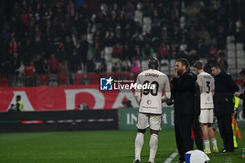 2024-03-02 - Daniele De Rossi, Head Coach of AS Roma and Romelu Lukaku of AS Roma during the Italian Serie A football match between AC Monza and AS Roma on 2 of March 2024 at U-Power stadium in Monza, Italy. Photo Tiziano Ballabio - AC MONZA VS AS ROMA - ITALIAN SERIE A - SOCCER