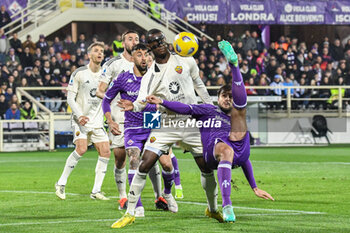 2024-03-10 - overhead kick of Luca Ranieri (Fiorentina) against Evan Ndicka (Roma) - ACF FIORENTINA VS AS ROMA - ITALIAN SERIE A - SOCCER
