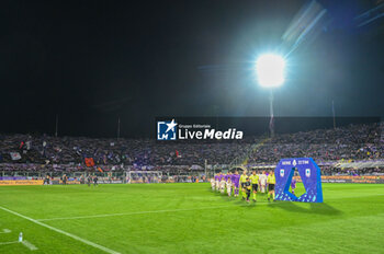 2024-03-10 - Before the match the teams on the grass - ACF FIORENTINA VS AS ROMA - ITALIAN SERIE A - SOCCER