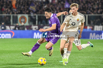 2024-03-10 - Riccardo Sottil (Fiorentina) is fouled by Roger Ibanez (Roma) - ACF FIORENTINA VS AS ROMA - ITALIAN SERIE A - SOCCER