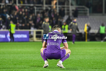 2024-03-10 - the sadness of Nikola Milenkovic (Fiorentina) - ACF FIORENTINA VS AS ROMA - ITALIAN SERIE A - SOCCER