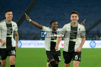 2024-03-11 - Oier Zarraga (Udinese Calcio); celebrates after scoring the goal 1-2 during the Italian Football Championship League A 2023/2024 match between SS Lazio vs Udinese Calcio  at the Olimpic Stadium in Rome on 11 March 2024. - SS LAZIO VS UDINESE CALCIO - ITALIAN SERIE A - SOCCER