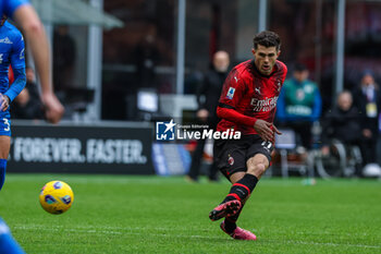 2024-03-10 - Christian Pulisic of AC Milan scores a goal during Serie A 2023/24 football match between AC Milan and Empoli FC at San Siro Stadium, Milan, Italy on March 10, 2024 - AC MILAN VS EMPOLI FC - ITALIAN SERIE A - SOCCER