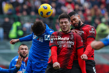 2024-03-10 - Luka Jovic of AC Milan seen in action during Serie A 2023/24 football match between AC Milan and Empoli FC at San Siro Stadium, Milan, Italy on March 10, 2024 - AC MILAN VS EMPOLI FC - ITALIAN SERIE A - SOCCER